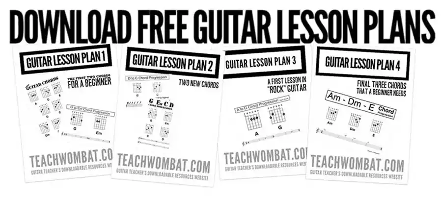 free PDF guitar lesson plans