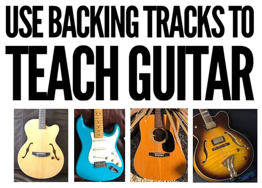 guitar lessons that use backing tracks
