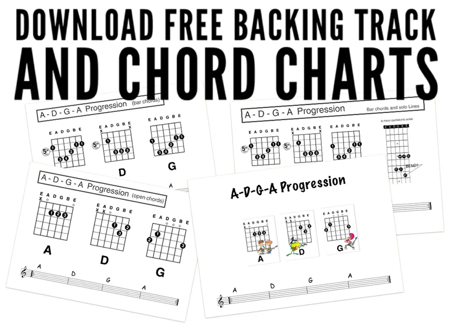 easy beginners guitar backing tracks