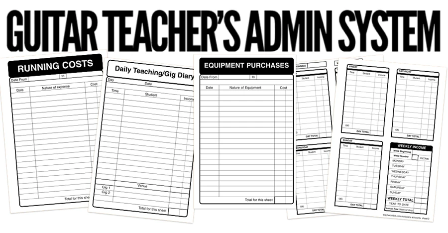 How to administrate a  guitar teaching business