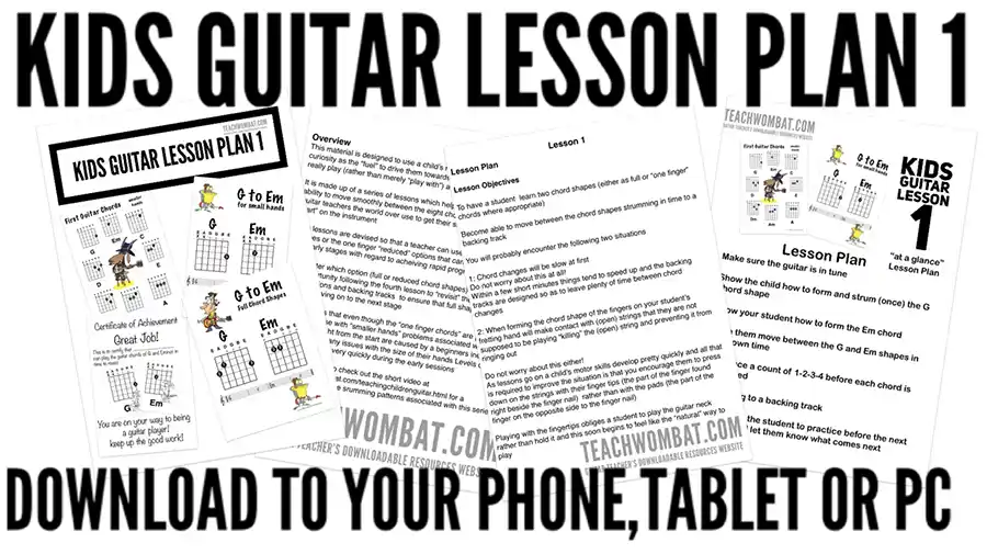  How To Teach Children to Play the Guitar lesson 1