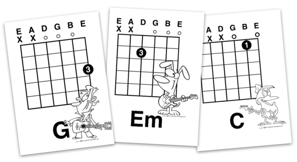  Guitar lessons for kids, Chords For Younger Children