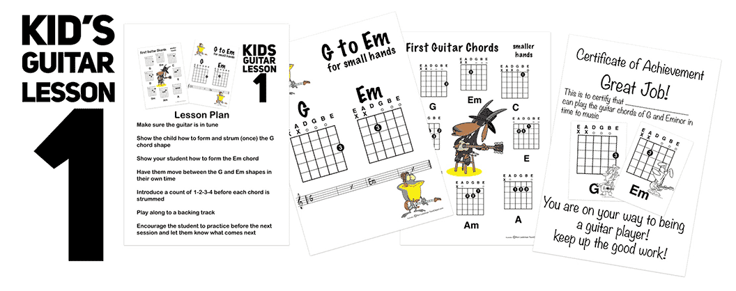 How to teach a kids first guitar lesson