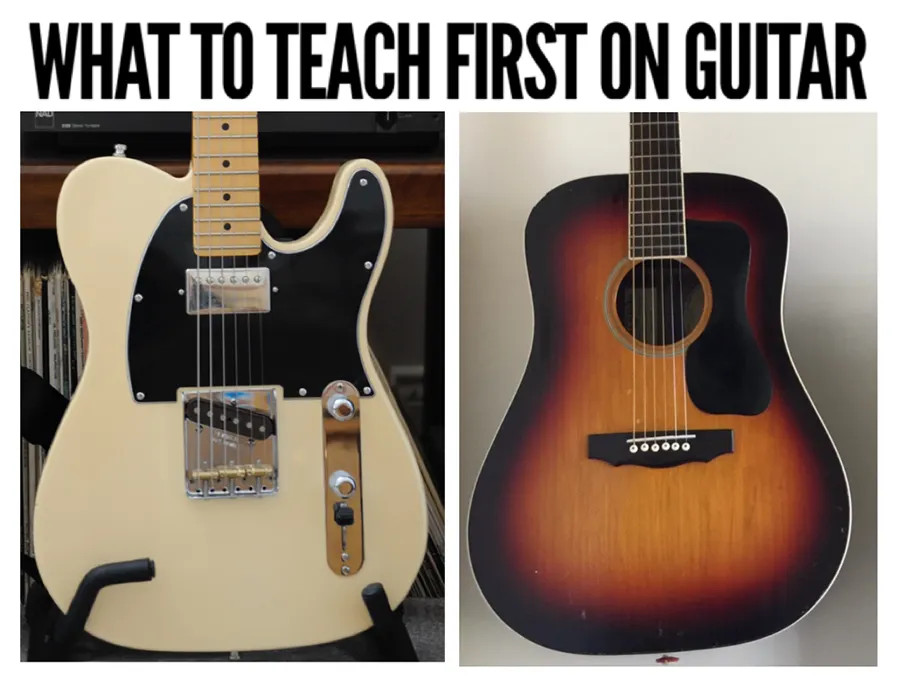 what to teach first on guitar
